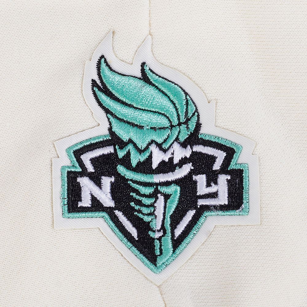 Pro Standard Women's New York Liberty Off White Retro Classic Cropped Hoodie product image