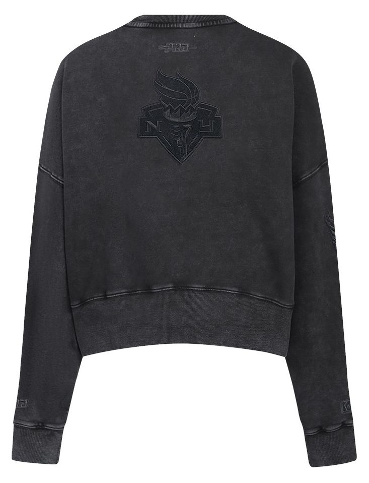 Pro Standard Women's New York Liberty Washed Black Washed Fleece Crewneck Sweatshirt product image