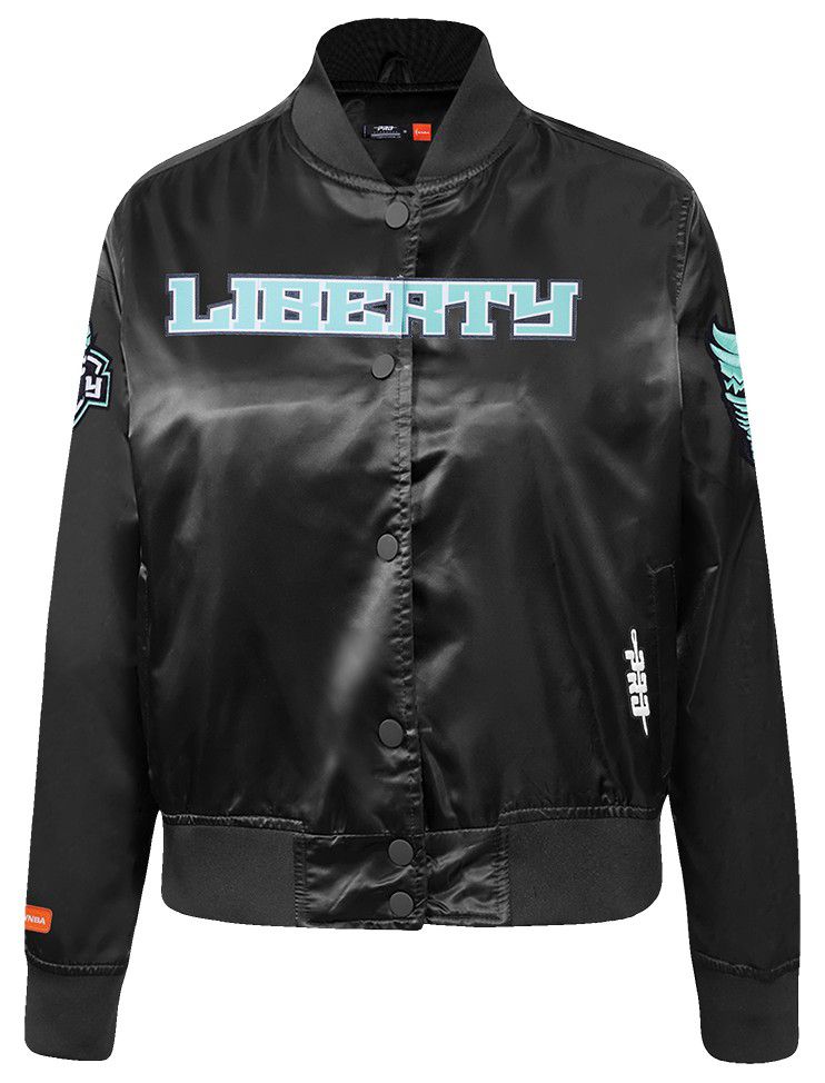 Pro Standard Women's New York Liberty Black Chenille Satin Jacket product image