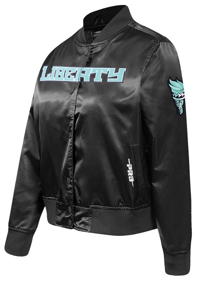 Pro Standard Women's New York Liberty Black Chenille Satin Jacket product image