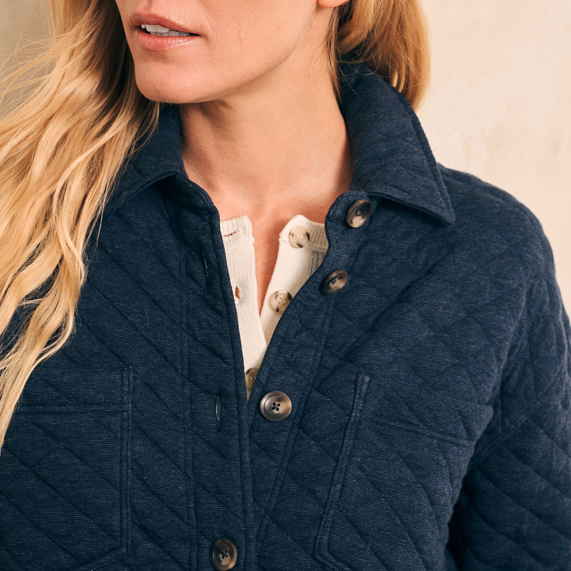 Faherty Women's Epic Quilted Fleece Overshirt product image