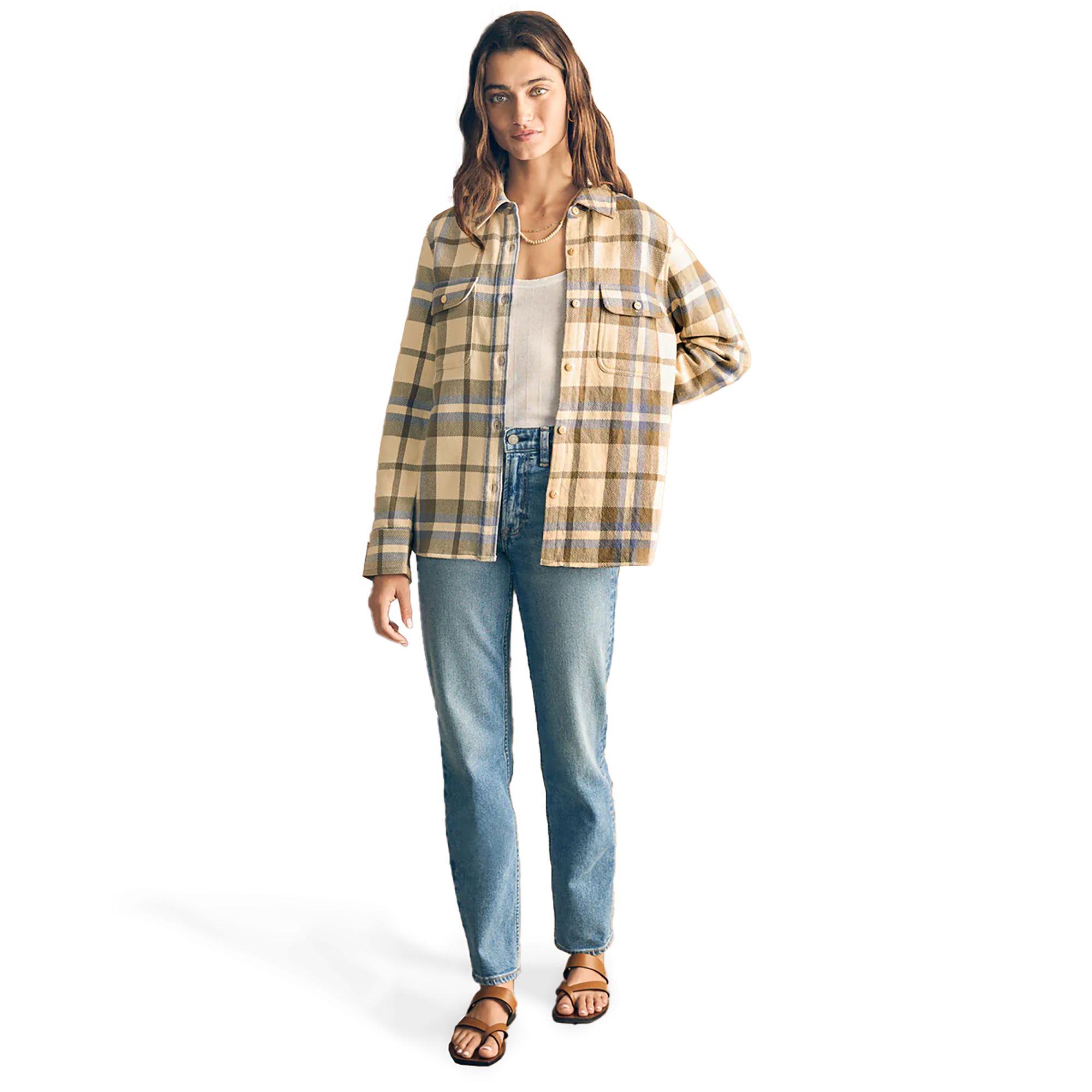 Faherty Women's Long Sleeve Surf Flannel Shirt product image