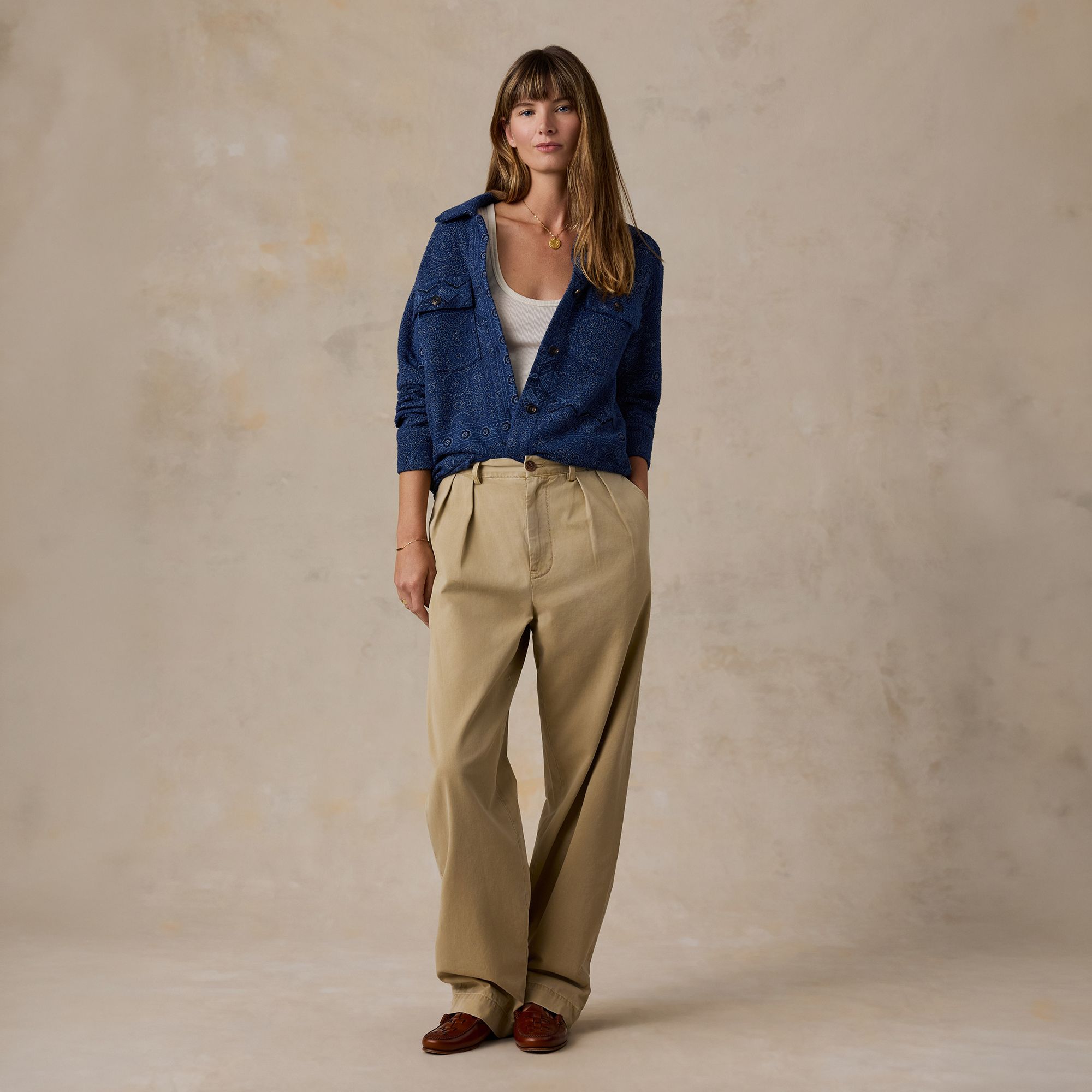 Faherty Women's Twill Terry Shirt Jacket product image