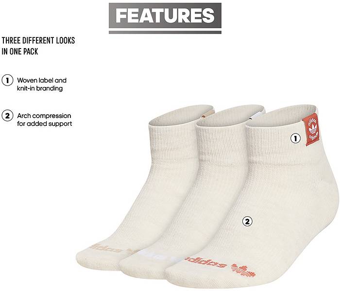 klart Tidsserier Håndbog adidas Originals Union Low Cut Socks - 3 Pack | Dick's Sporting Goods