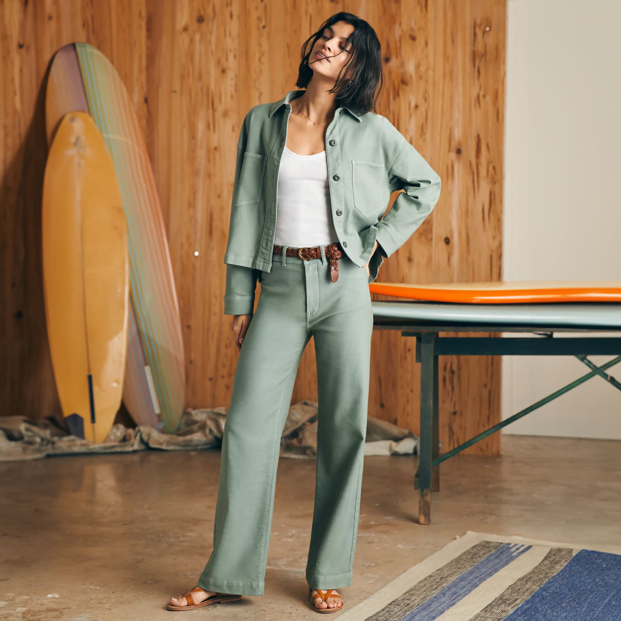 Faherty Women's Stretch Terry Overshirt product image
