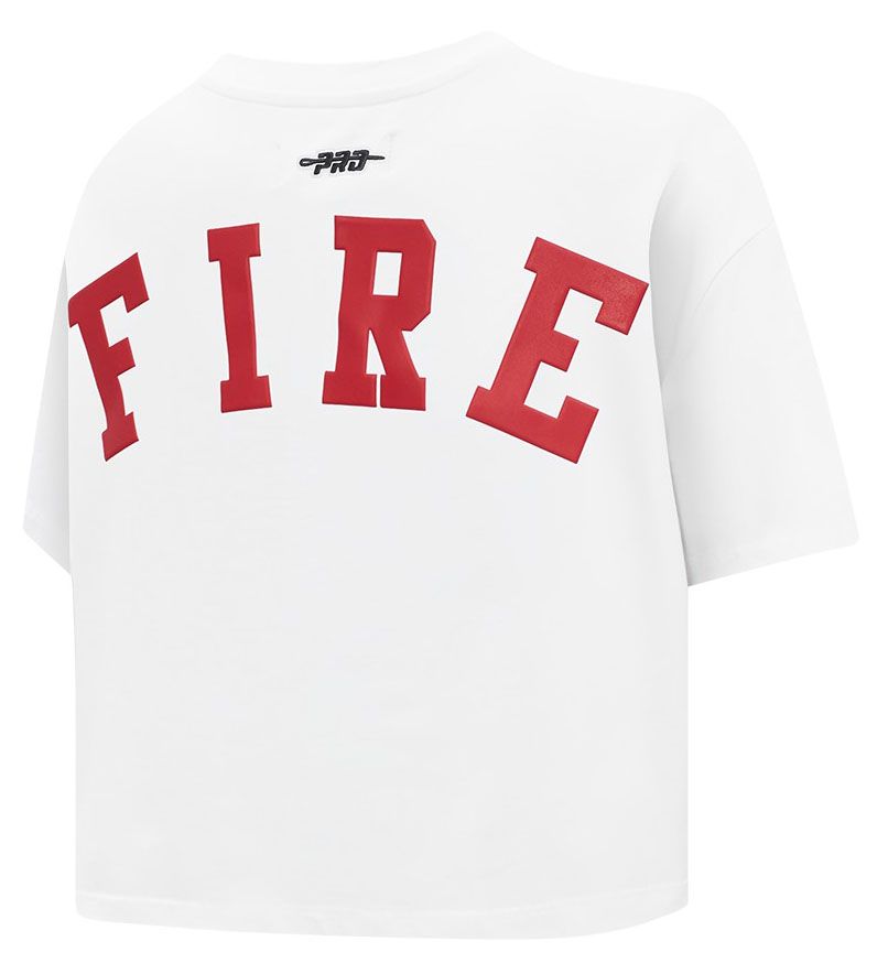 Pro Standard Women's Portland Fire White Wingspan Boxy T-Shirt product image