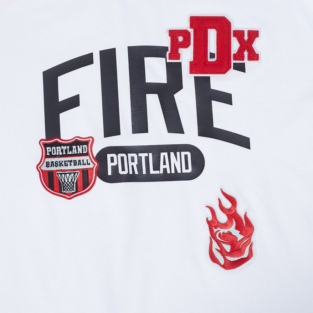 Pro Standard Youth Portland Fire White Letterman T-Shirt product image