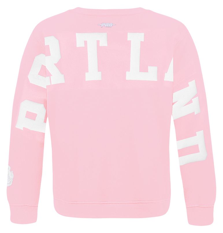 Pro Standard Girls' Portland Fire Pink Wingspan Crewneck Sweatshirt product image