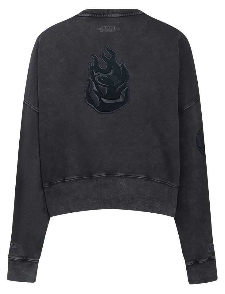Pro Standard Women's Portland Fire Washed Black Washed Fleece Crewneck Sweatshirt product image