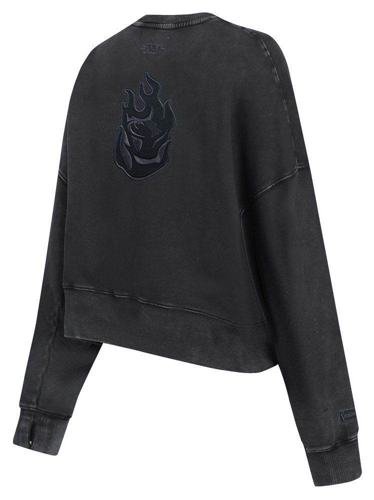Pro Standard Women's Portland Fire Washed Black Washed Fleece Crewneck Sweatshirt product image
