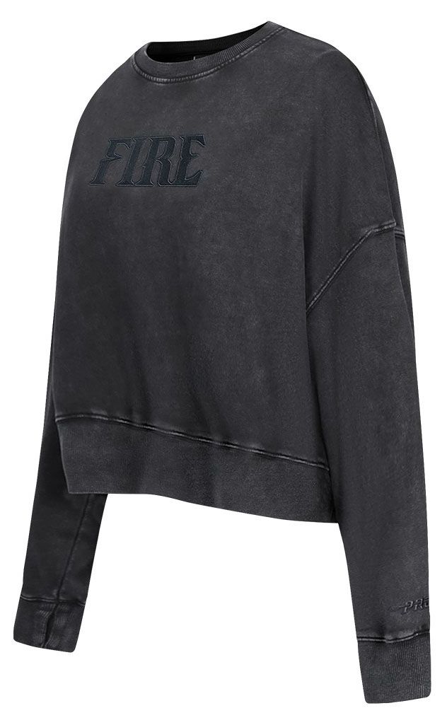 Pro Standard Women's Portland Fire Washed Black Washed Fleece Crewneck Sweatshirt product image