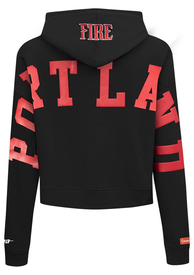 Pro Standard Women's Portland Fire Black Wingspan Cropped Hoodie product image