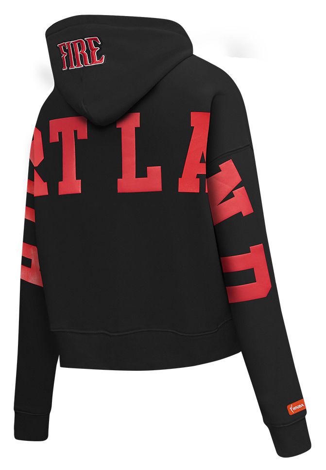 Pro Standard Women's Portland Fire Black Wingspan Cropped Hoodie product image
