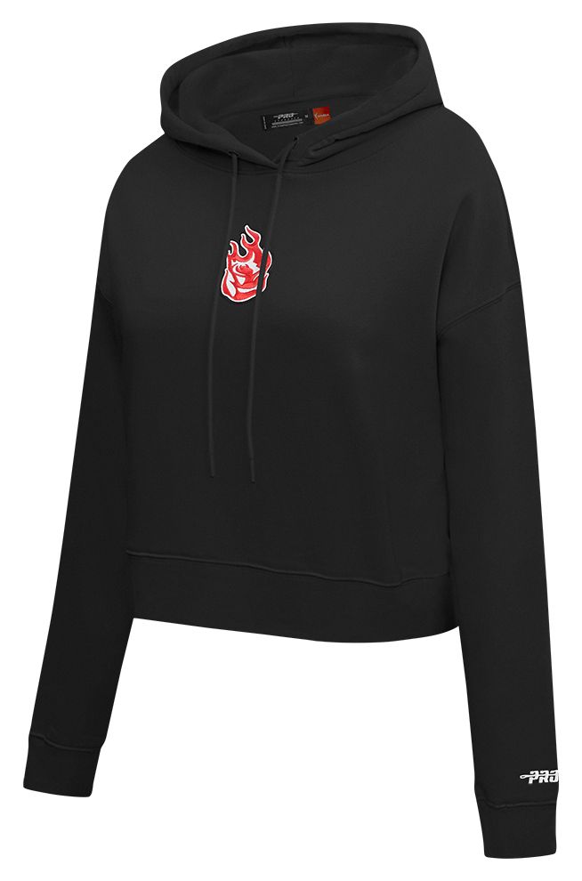 Pro Standard Women's Portland Fire Black Wingspan Cropped Hoodie product image