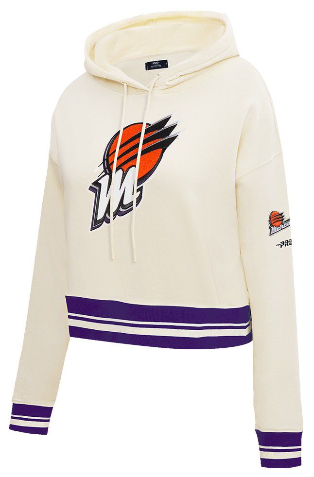 Pro Standard Women's Phoenix Mercury Off White Retro Classic Cropped Hoodie product image