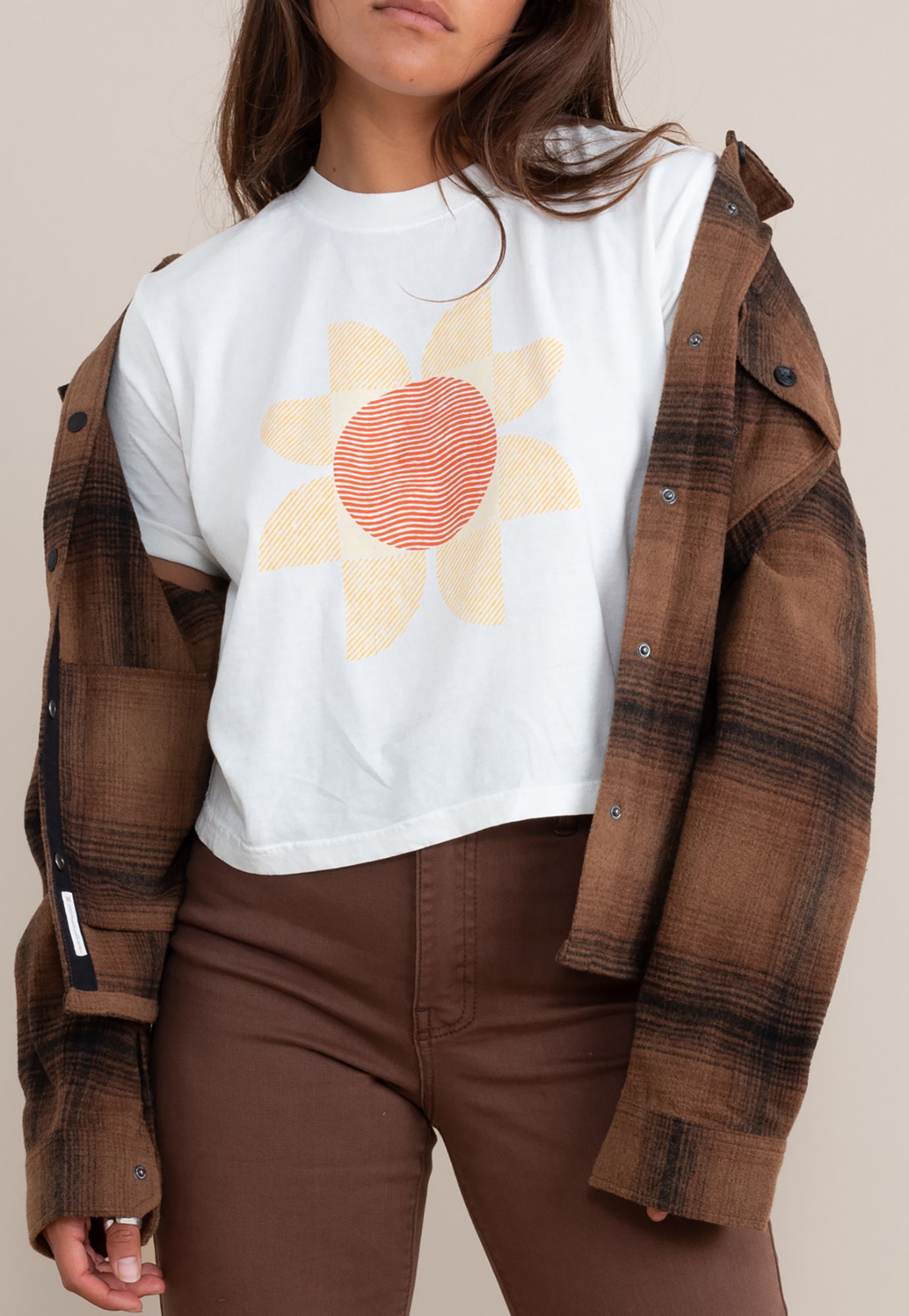 Roark Women's Sun Boxy Crop Premium Graphic T-Shirt product image