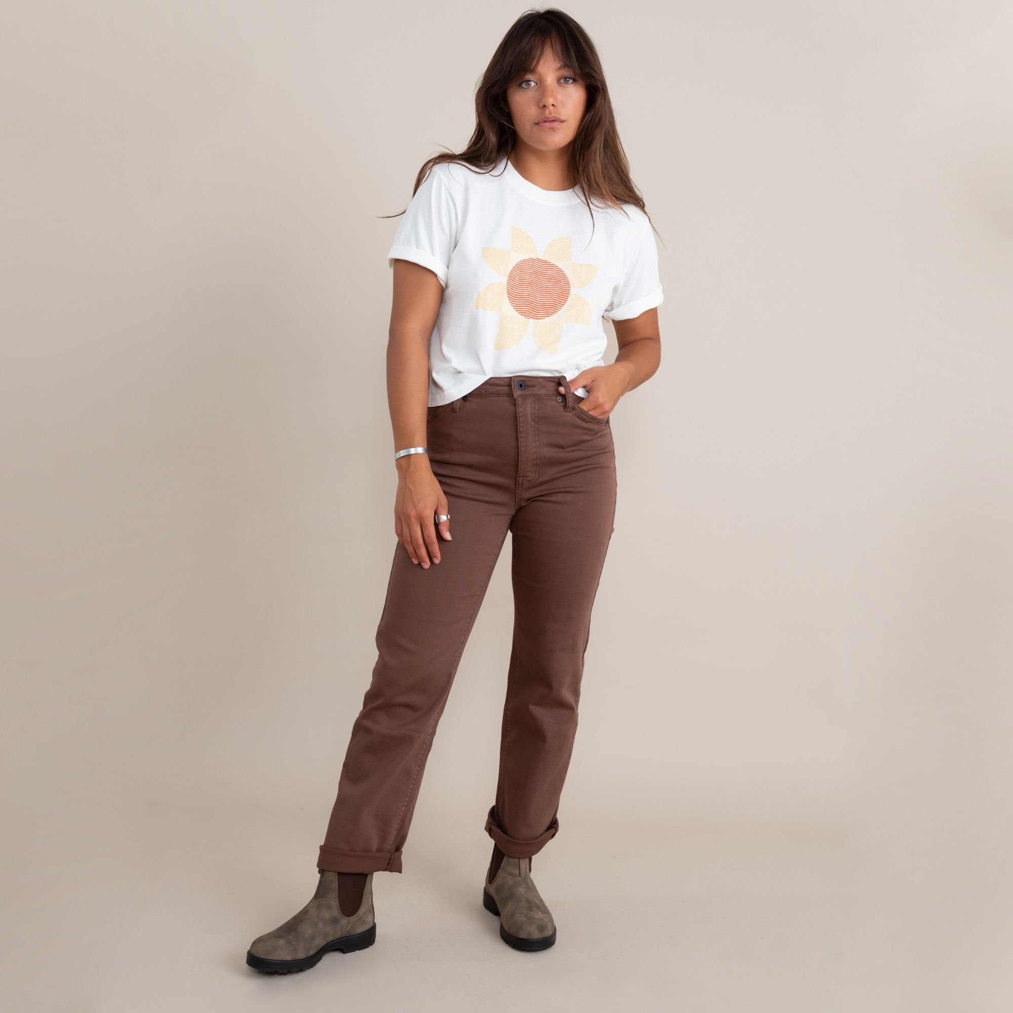 Roark Women's Sun Boxy Crop Premium Graphic T-Shirt product image