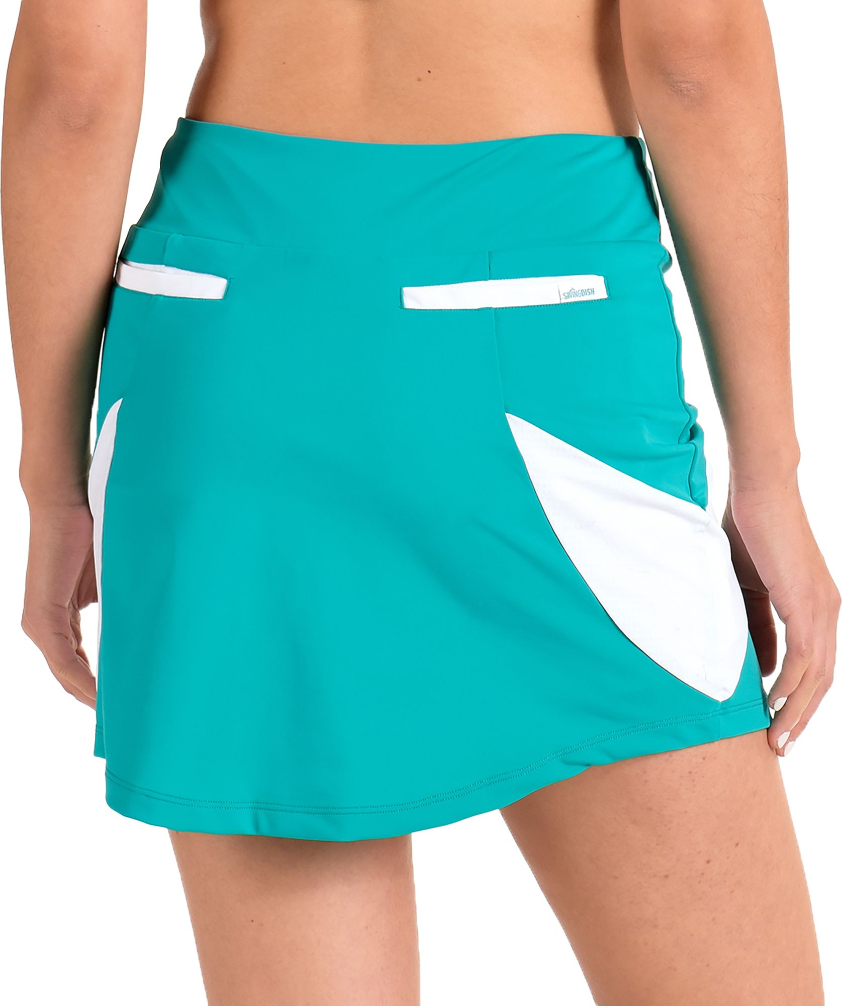 SwishDish Women's 16" Stella Teal Golf Skort