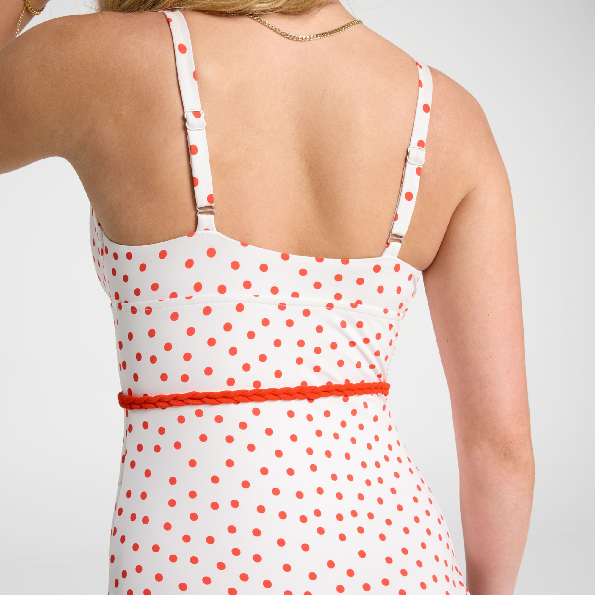 CALIA Women's Swim Braided Tie-Front One Piece Swimsuit product image