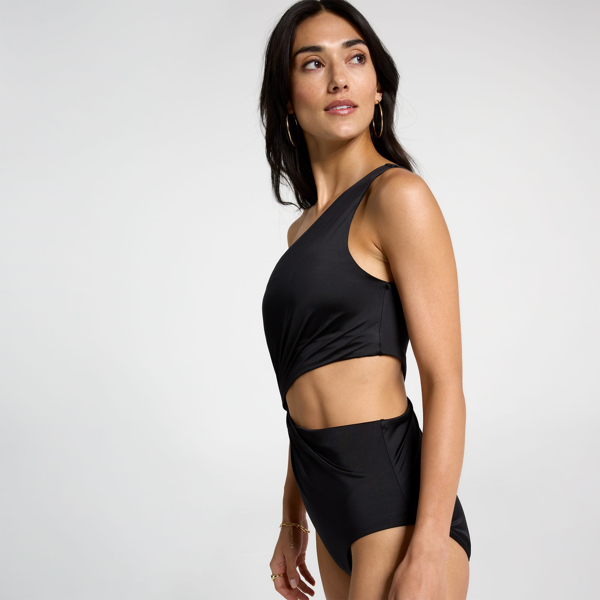 CALIA Women's Swim One Shoulder Cutout One Piece Swimsuit product image