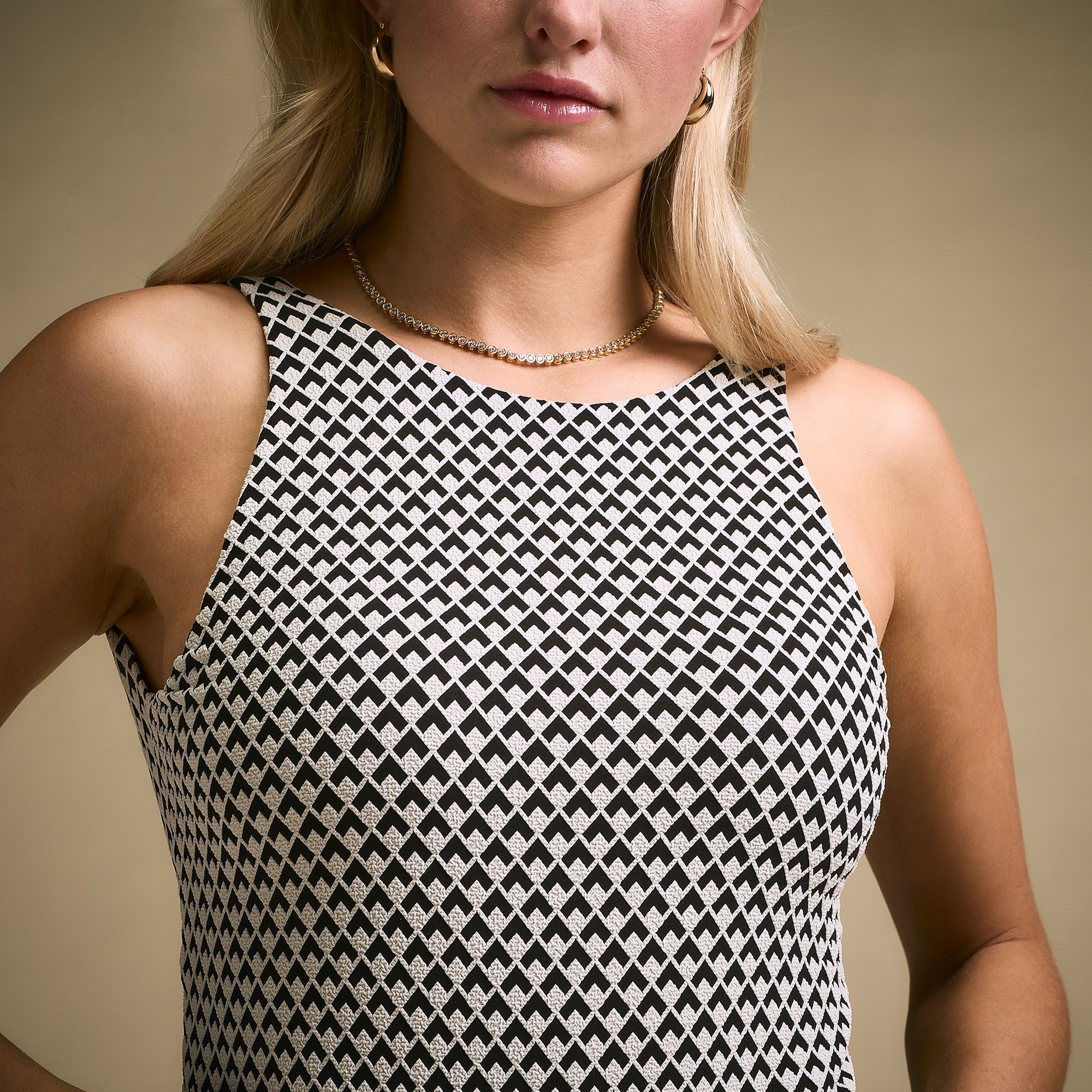 CALIA Women's Swim High Neck Open Back One Piece Swimsuit product image