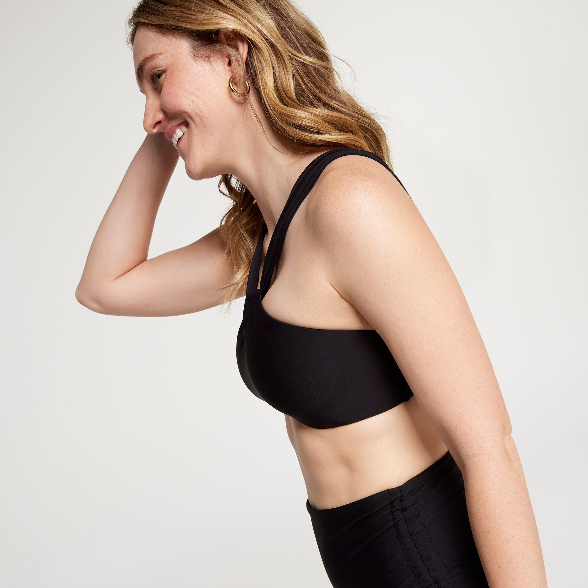 CALIA Women's Twisted High Neck Medium Support Bikini Swim Top product image