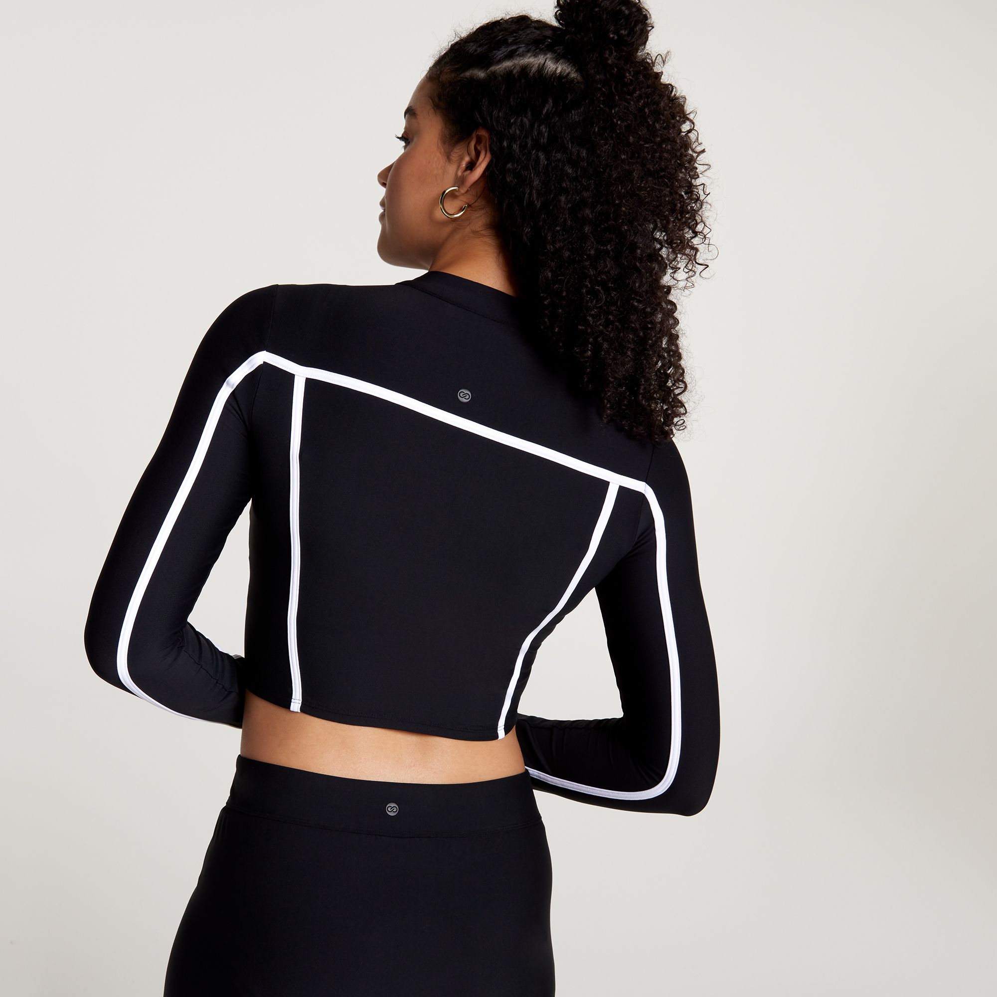 CALIA Women's Cropped Zip Swim Rashguard product image