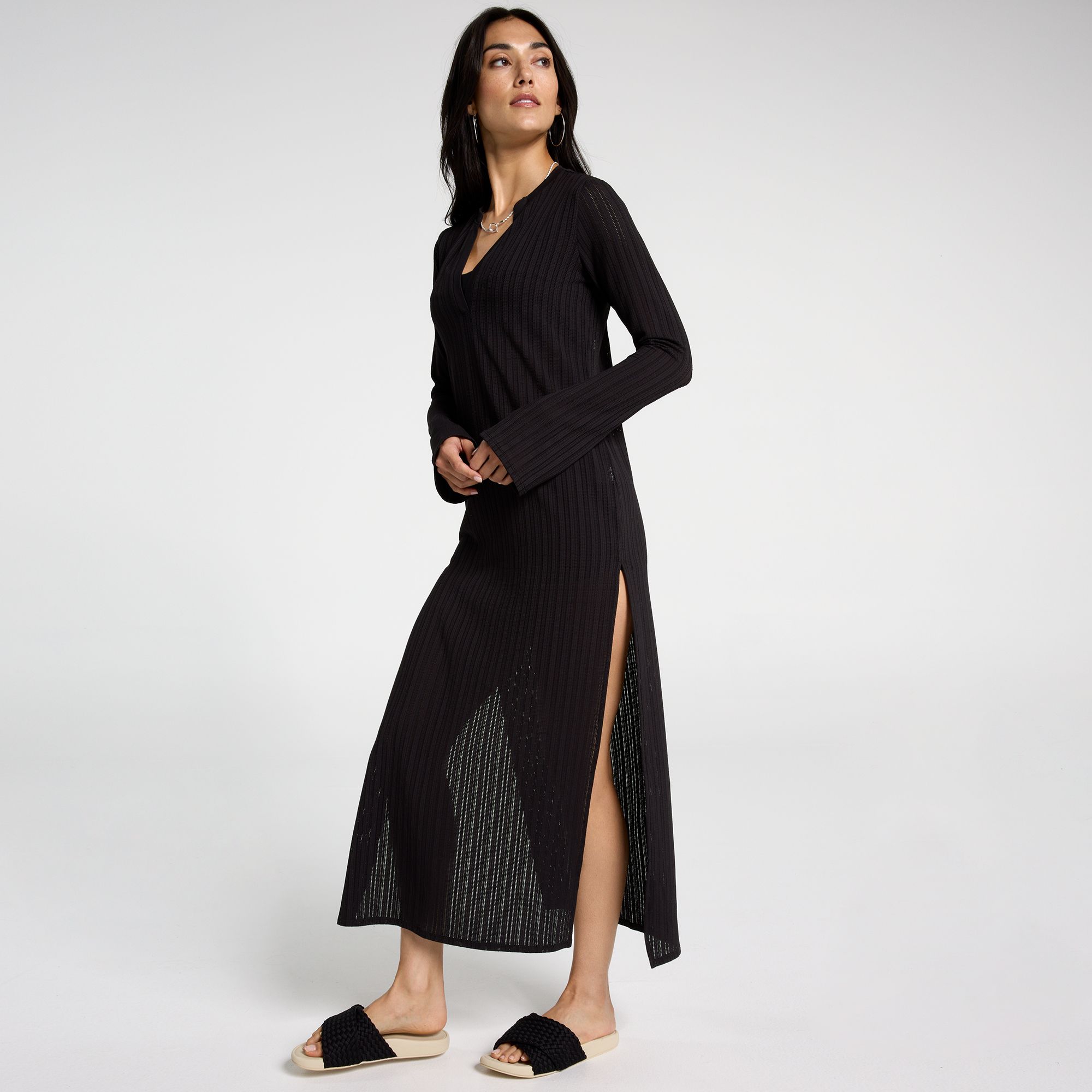 CALIA Women's Swim Long Sleeve Knit Cover Up Dress product image