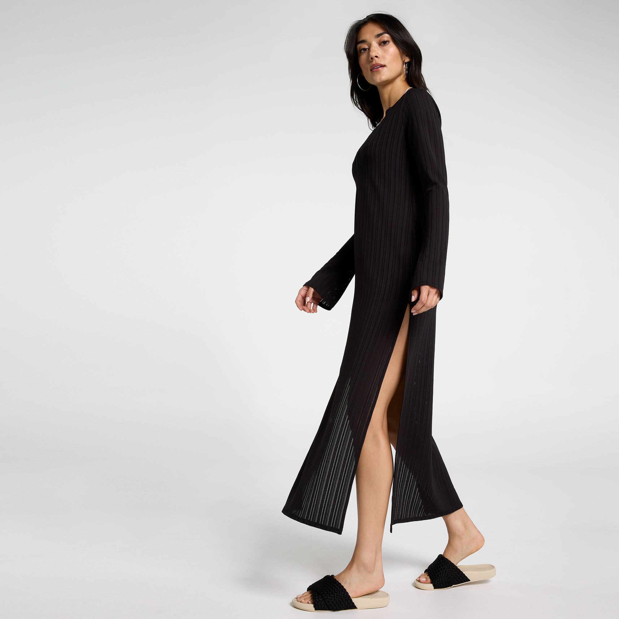 CALIA Women's Swim Long Sleeve Knit Cover Up Dress product image