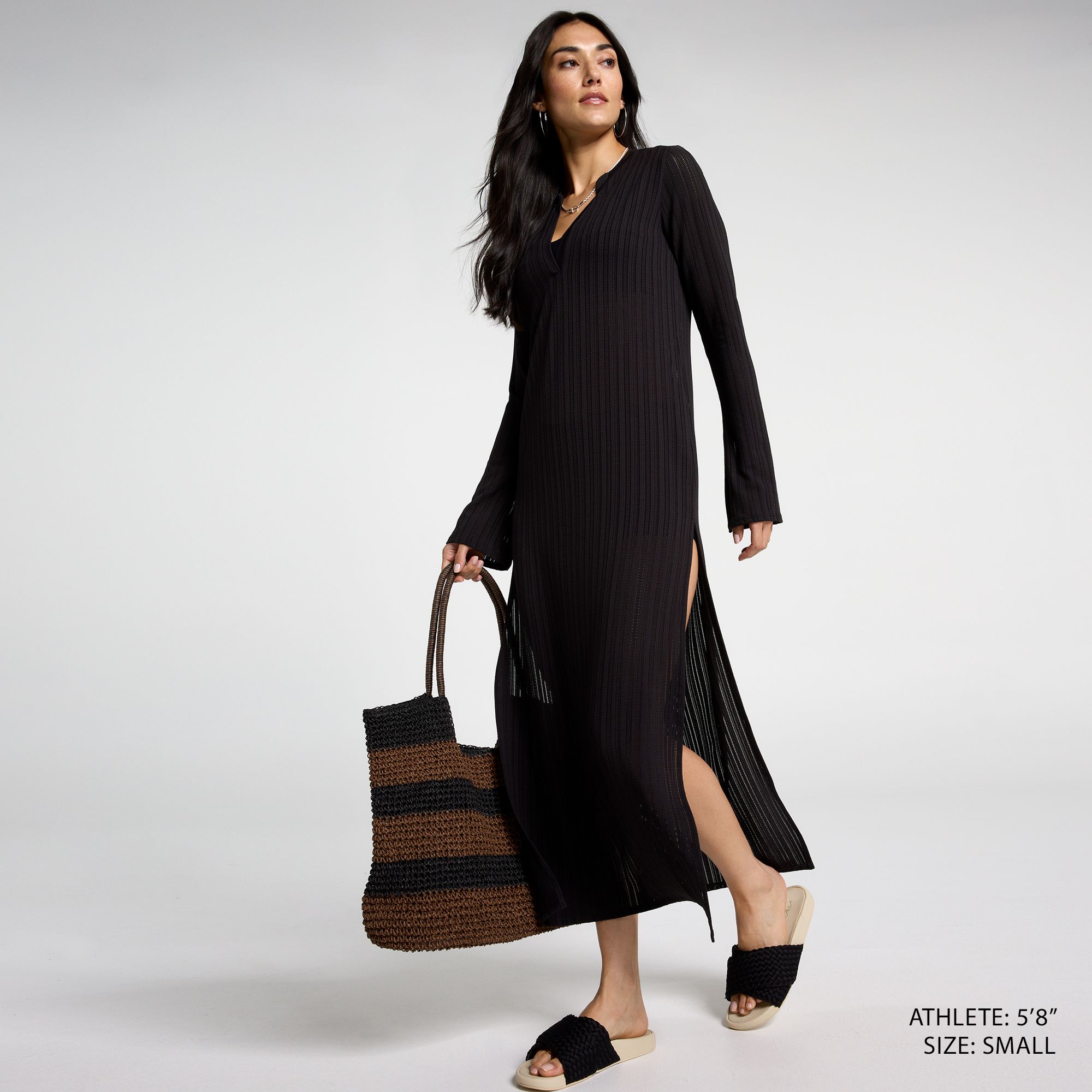 CALIA Women's Swim Long Sleeve Knit Cover Up Dress product image