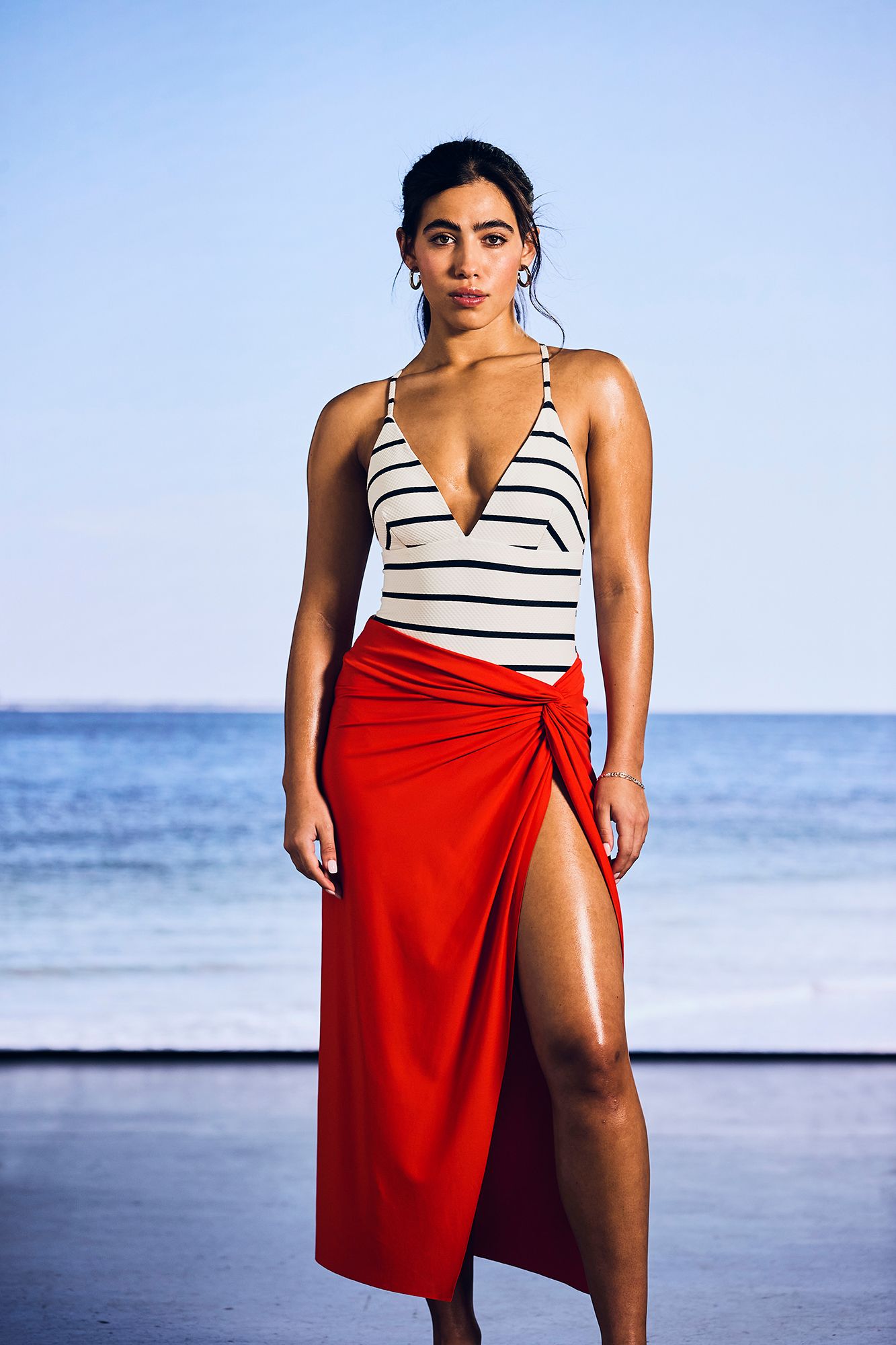 CALIA Women's Swim Triangle Strappy Back One Piece product image