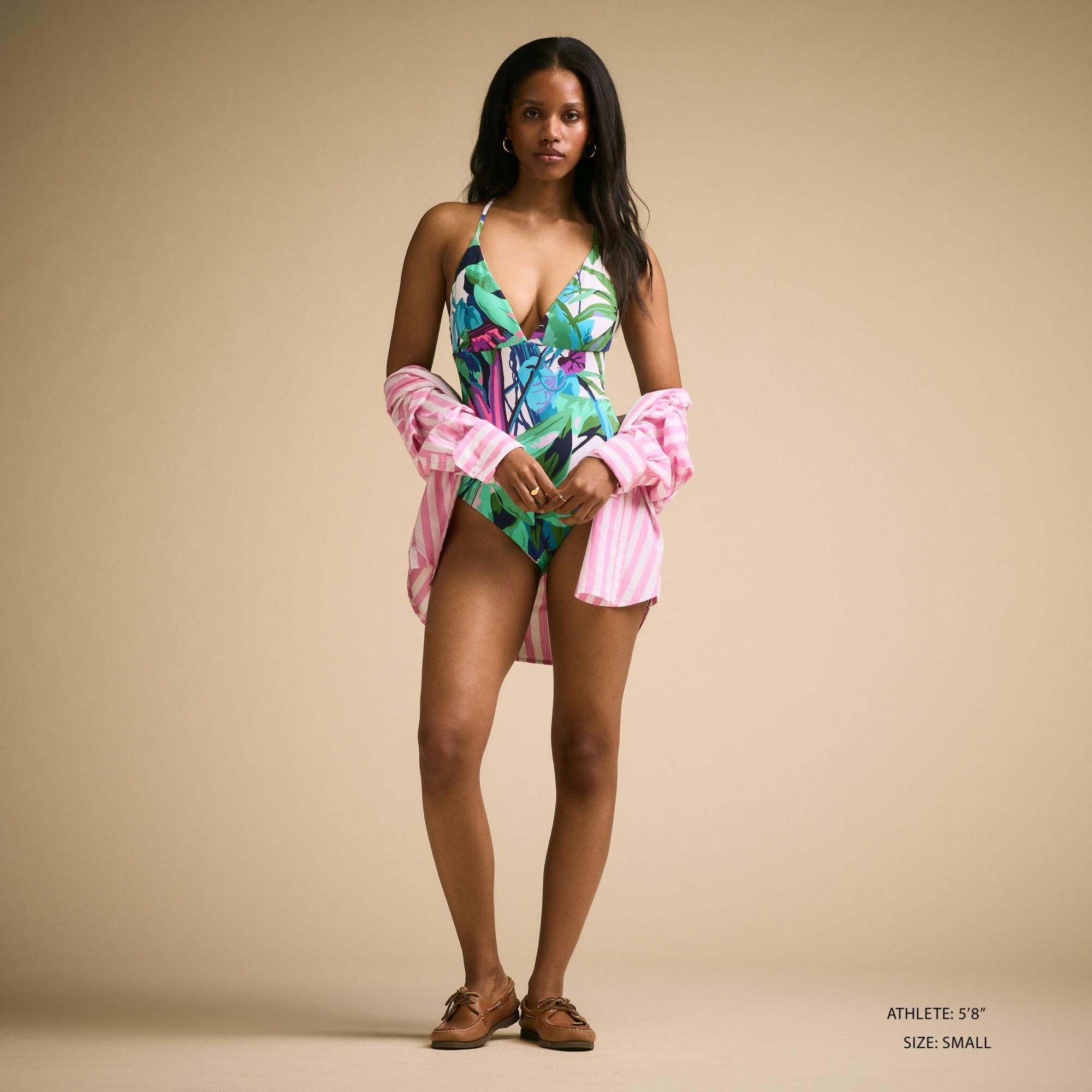 CALIA Women's Swim Triangle Strappy Back One Piece product image
