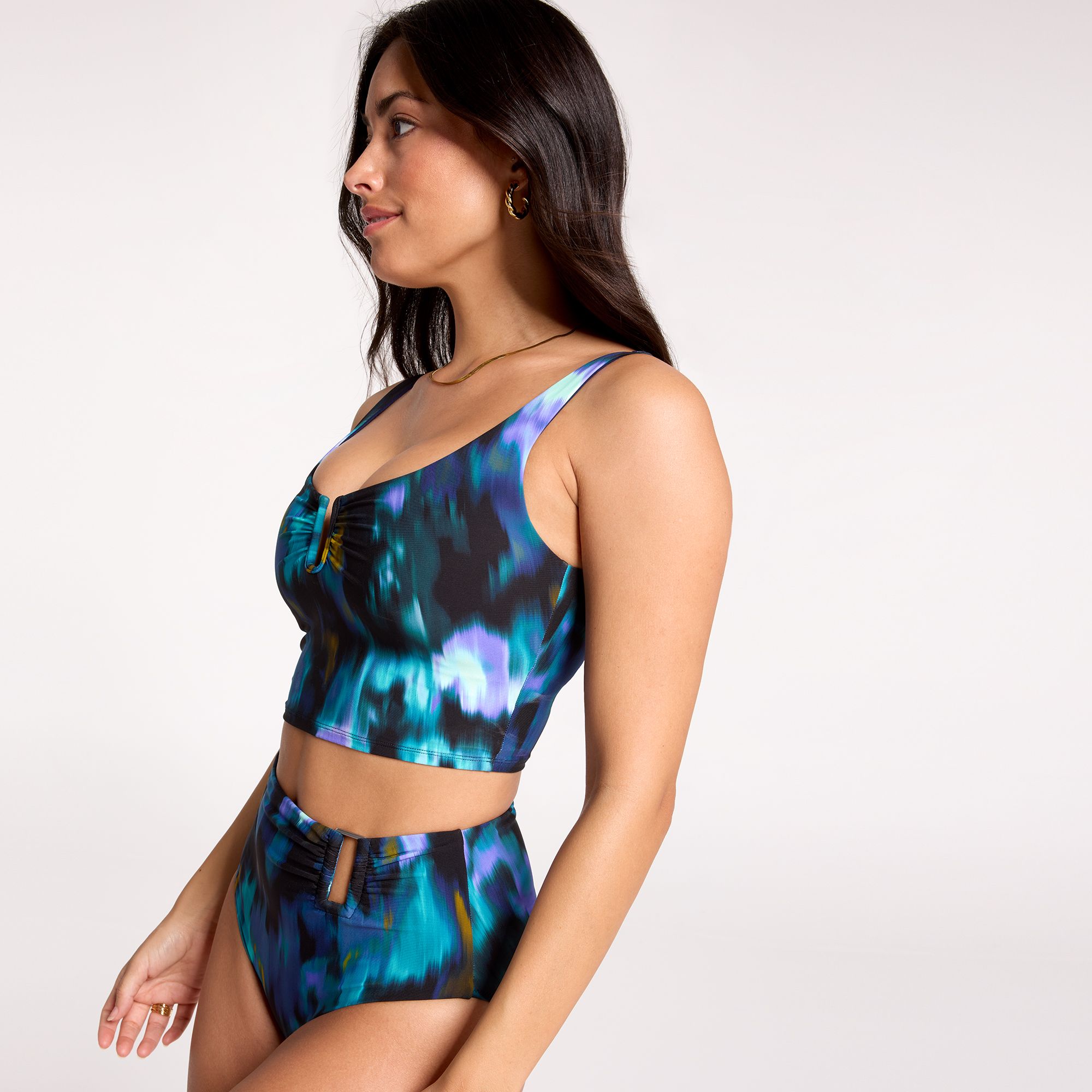 CALIA Women's U-Bar Long Line Bikini Swim Top product image