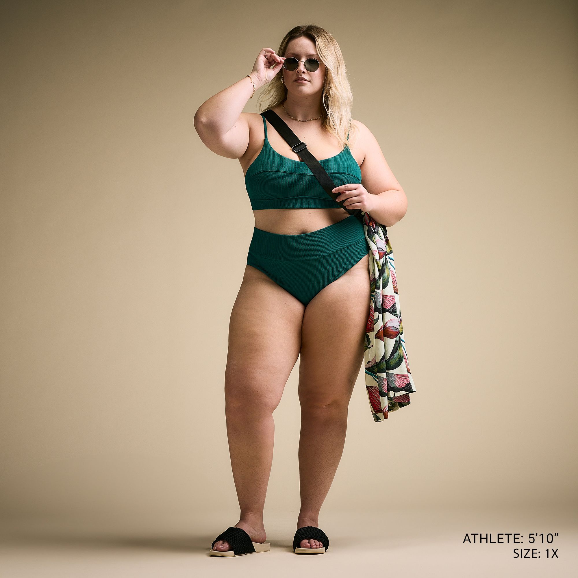 CALIA Women's Wide Banded High Rise Swim Bottoms product image