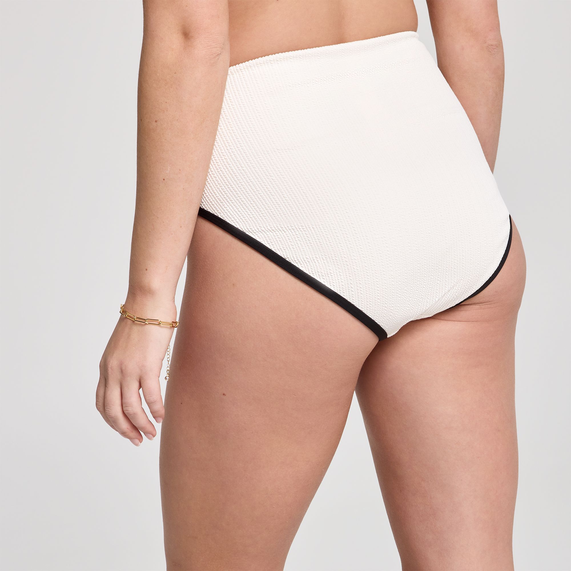 CALIA Women's Tipped High Rise Bikini Swim Bottoms product image