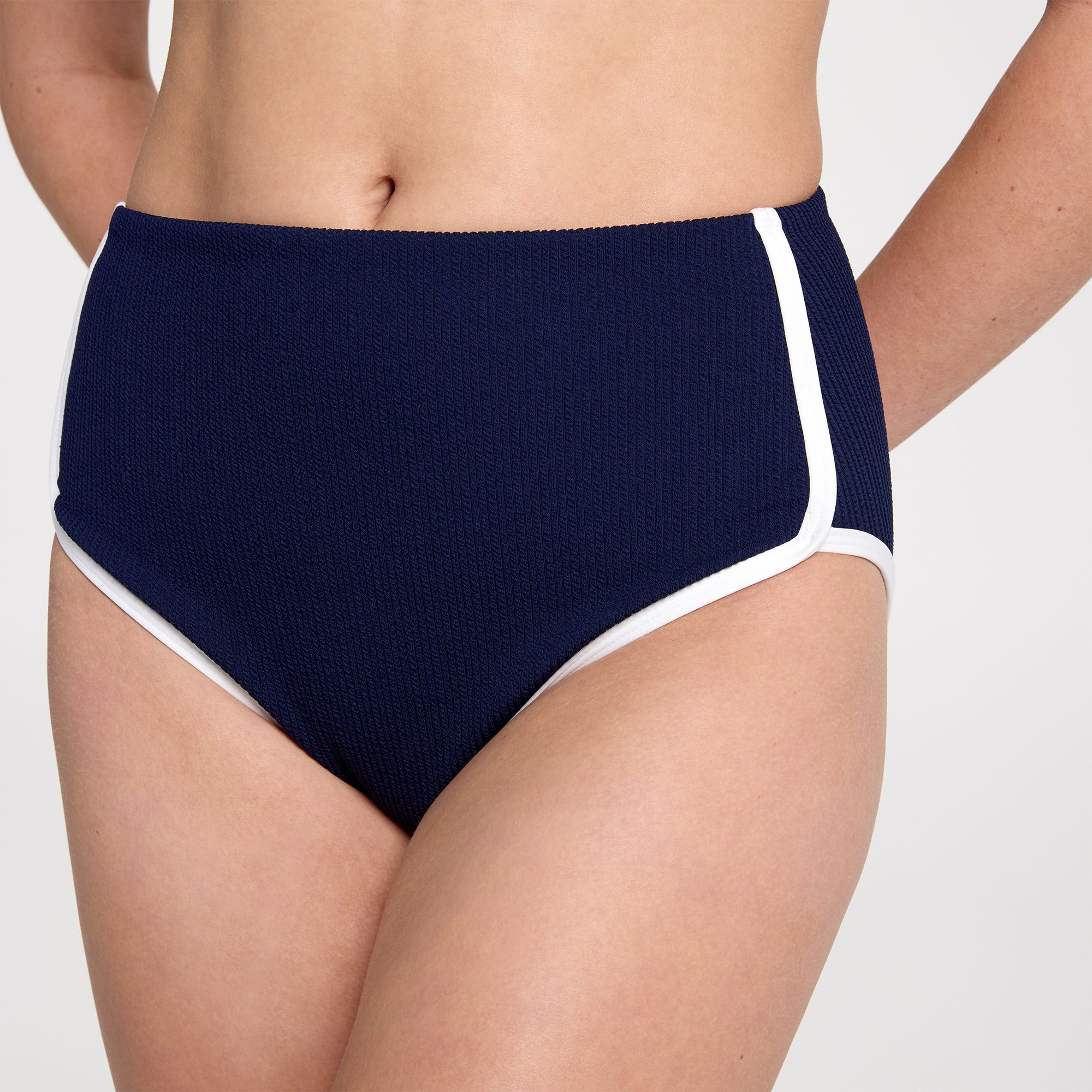 CALIA Women's Tipped High Rise Bikini Swim Bottoms product image