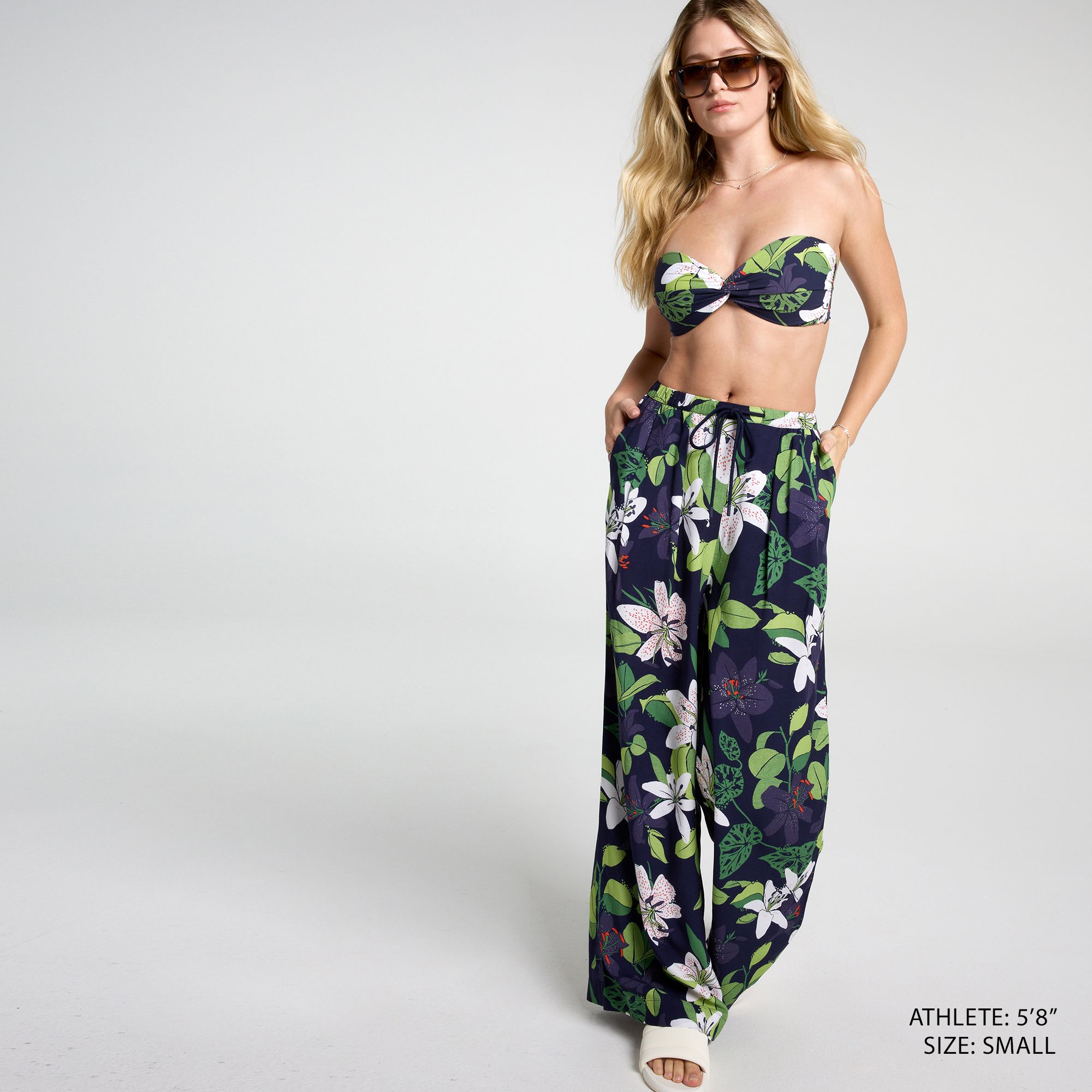 CALIA Women's Pleated Wide Leg Swim Cover Up product image