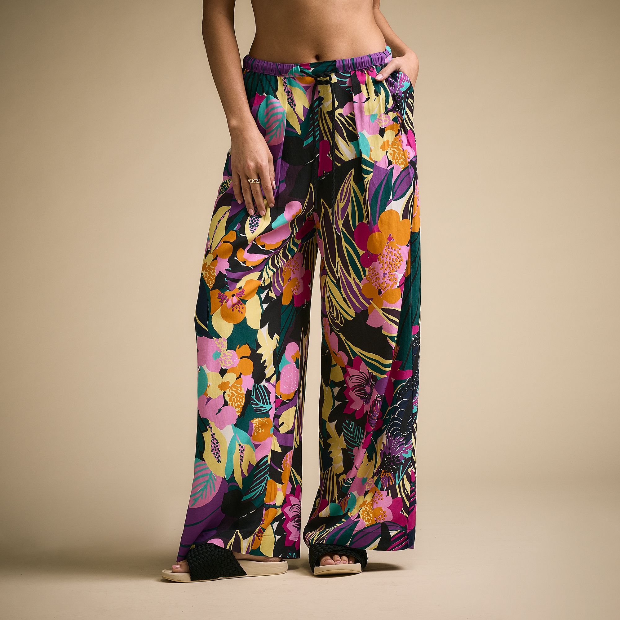 CALIA Women's Pleated Wide Leg Swim Cover Up product image