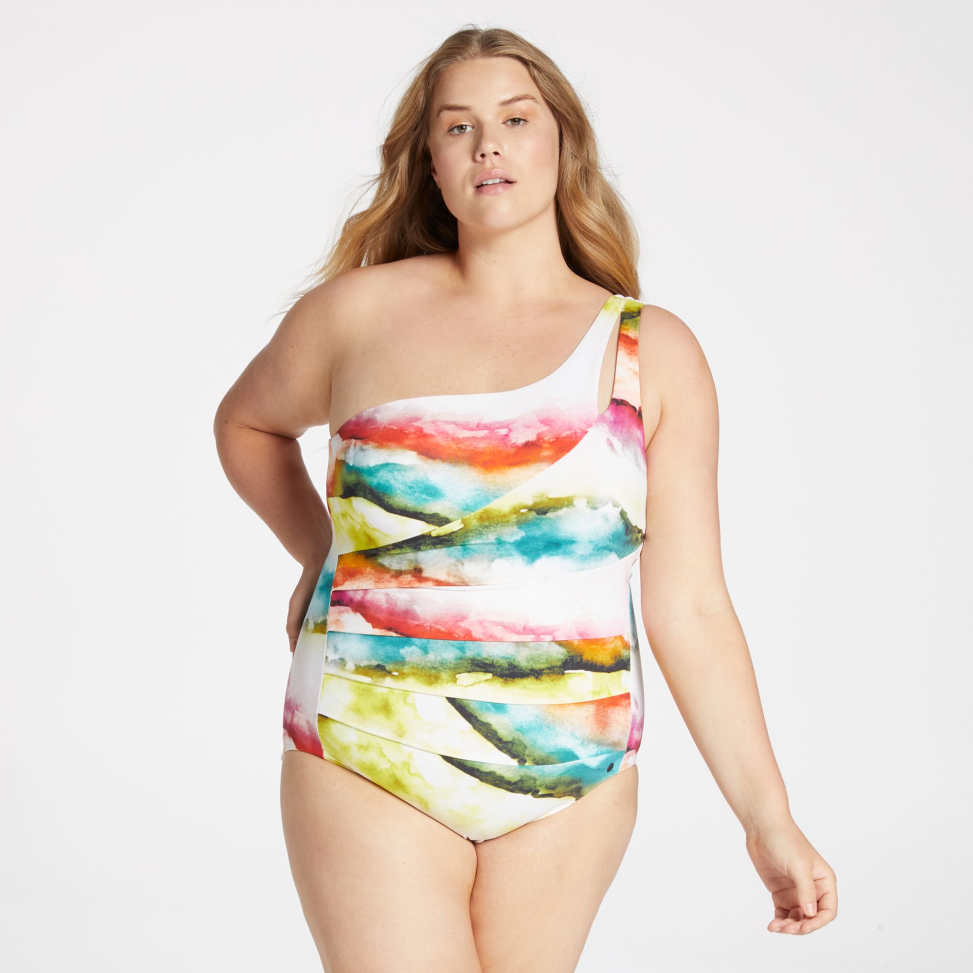 CALIA Women's Sculpt One Shoulder One Piece Swimsuit product image