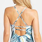 CALIA Women's Square Neck Open Back One Piece Swimsuit product image