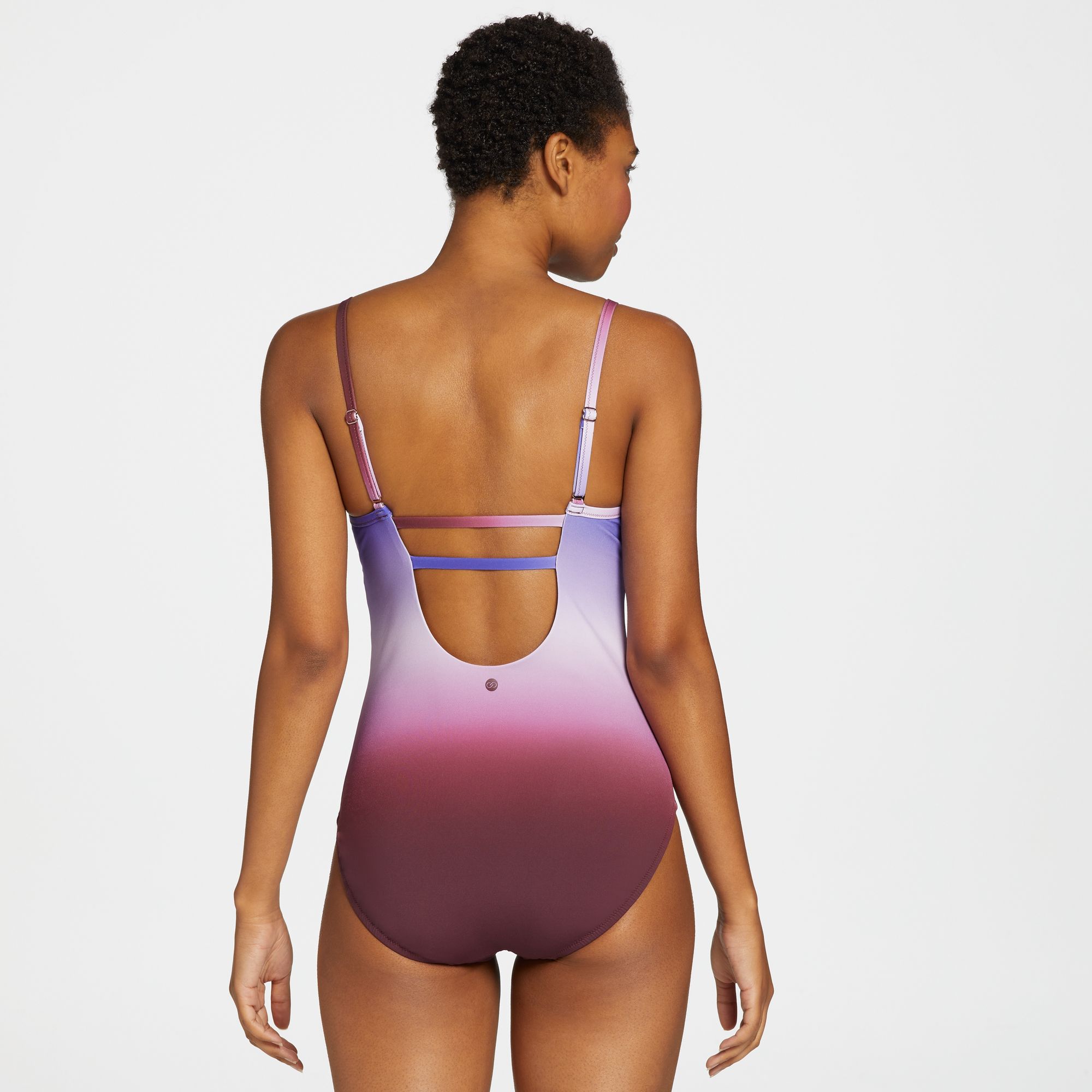 CALIA Women's Square Neck Open Back One Piece Swimsuit product image