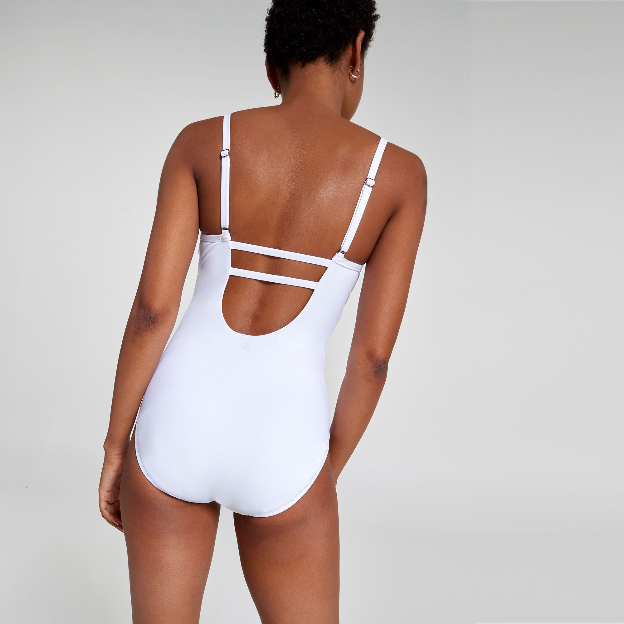 CALIA Women's Square Neck Open Back One Piece Swimsuit product image