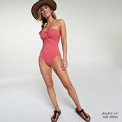 CALIA Women's Shirred Cutout One Piece Swimsuit product image