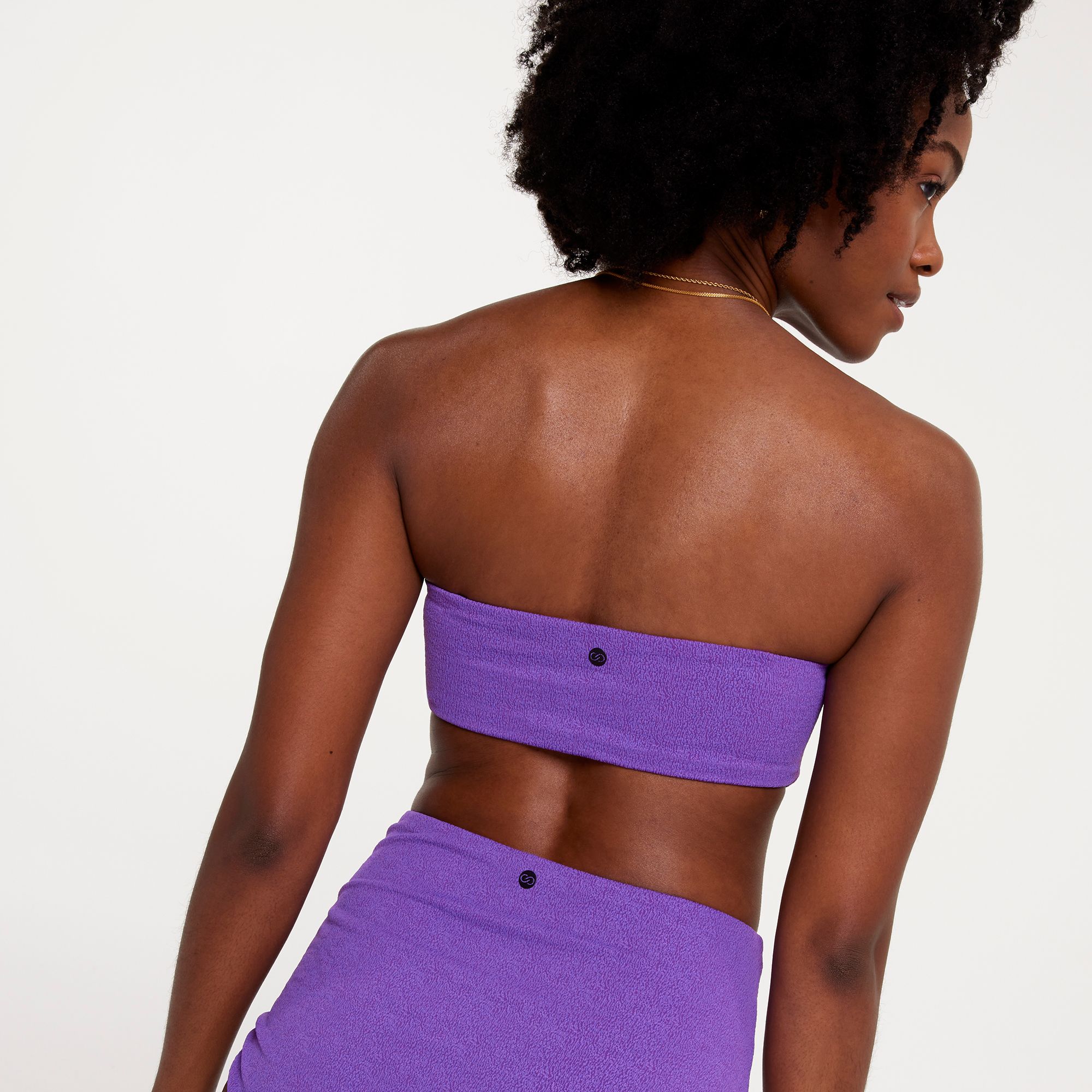 CALIA Women's Shirred Strapless Bandeau Low Support Swim Top product image