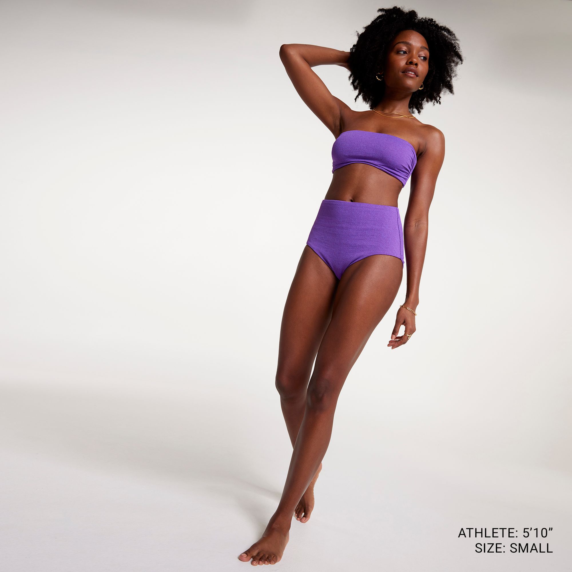 CALIA Women's Shirred Strapless Bandeau Low Support Swim Top product image