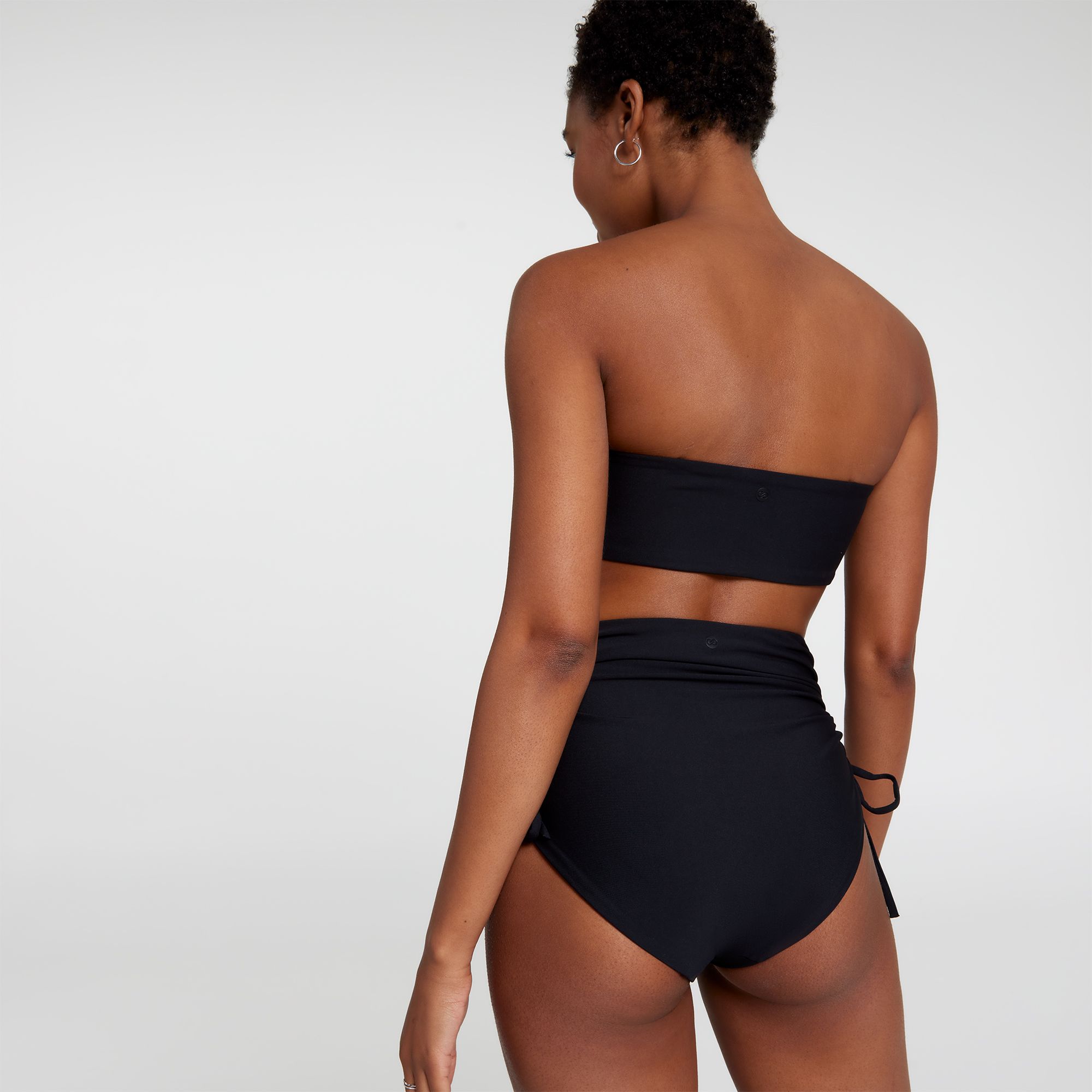 CALIA Women's Shirred Strapless Bandeau Low Support Swim Top product image