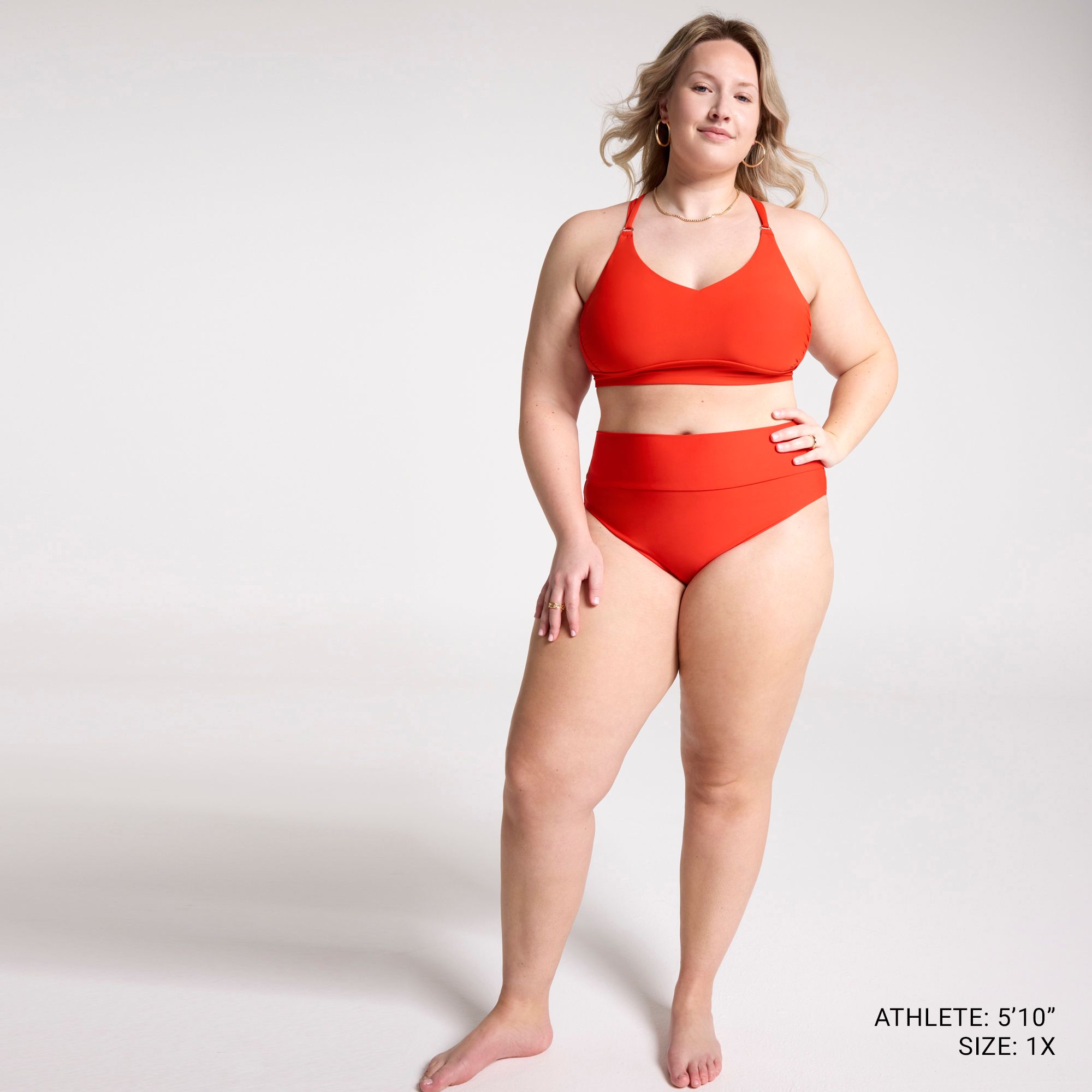 CALIA Women's Strappy Back Ruched Medium Support Bikini Swim Top product image