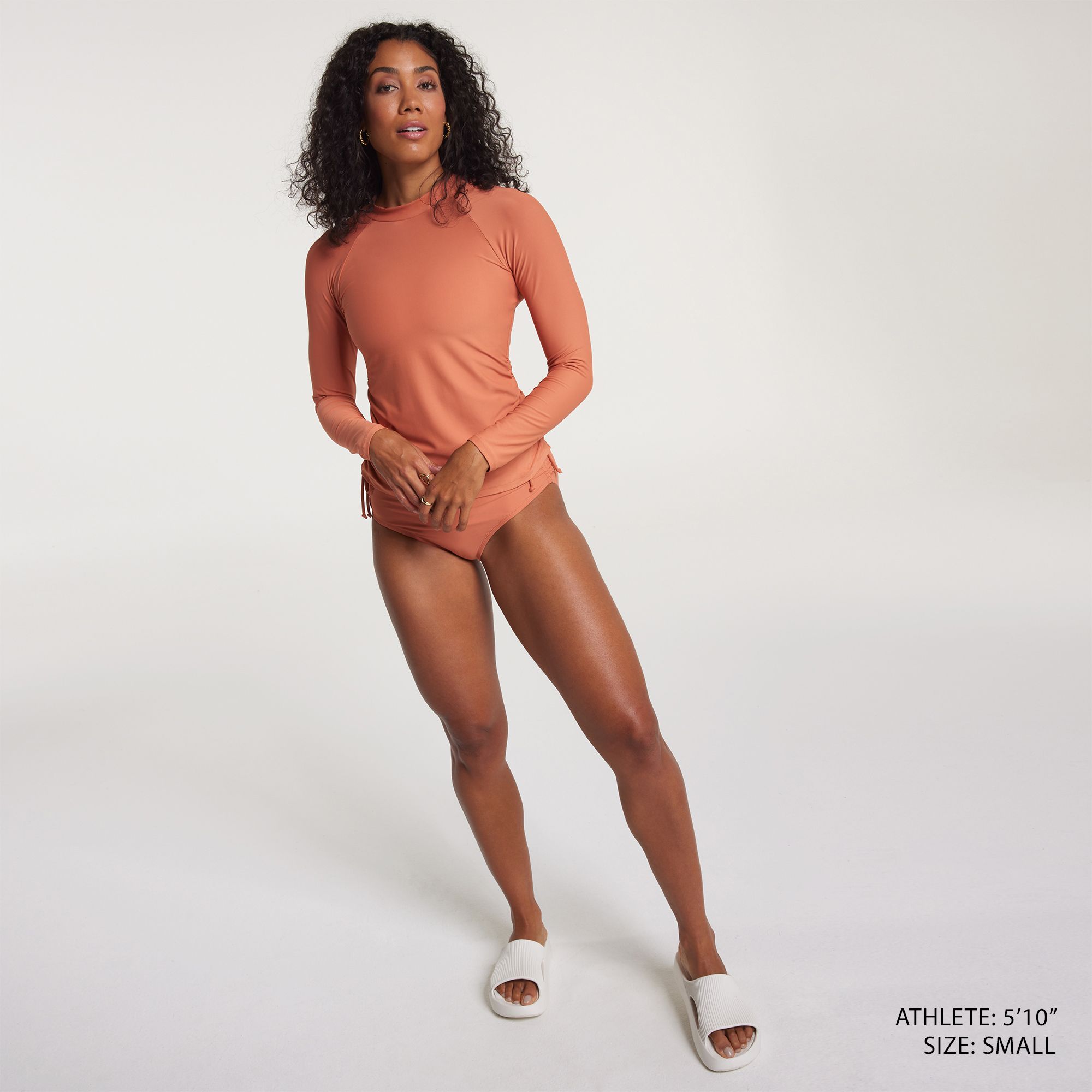 CALIA Women's Mid Rise Ruched Side Swim Bottom product image