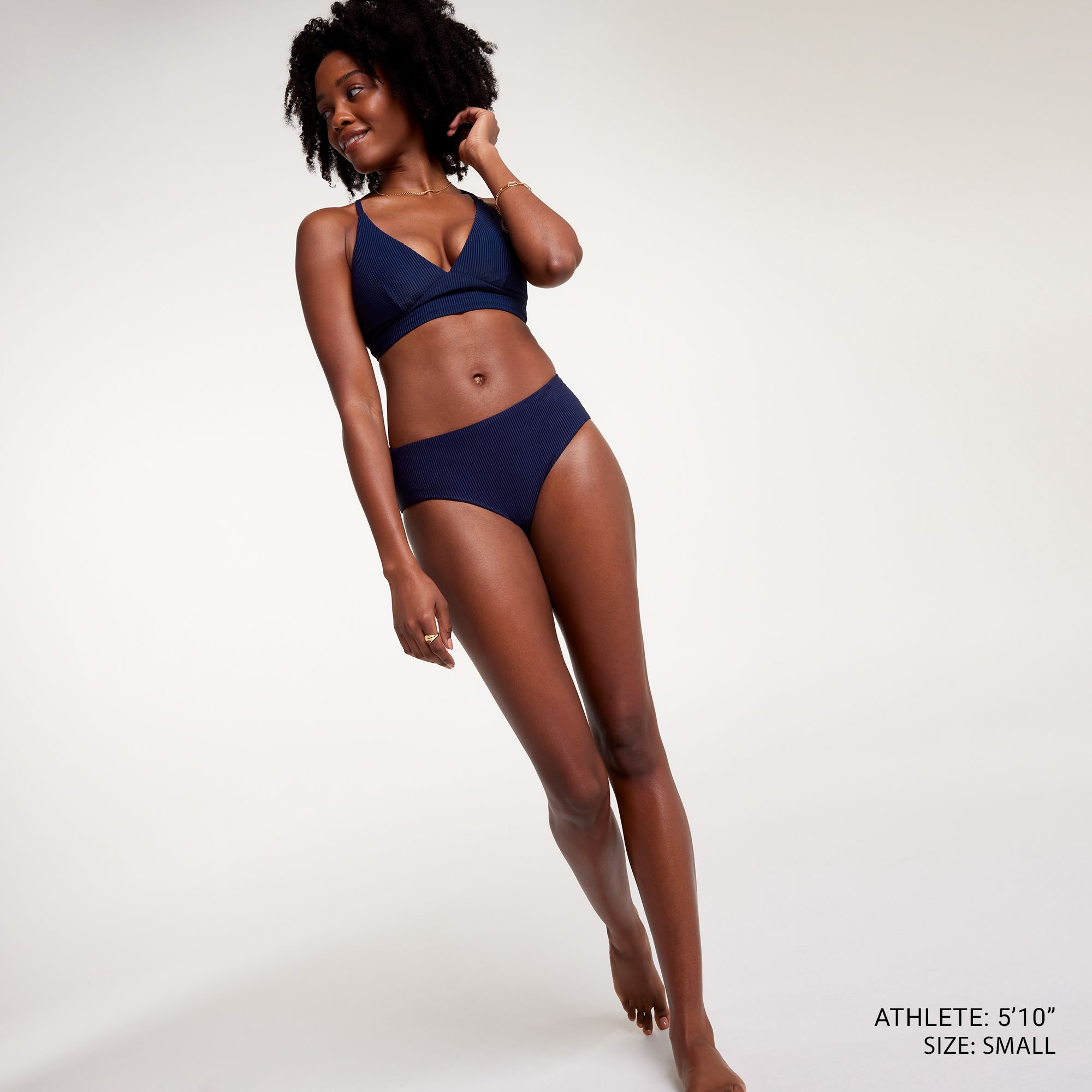 CALIA Women's Mid Rise Ribbed Swim Bottoms product image