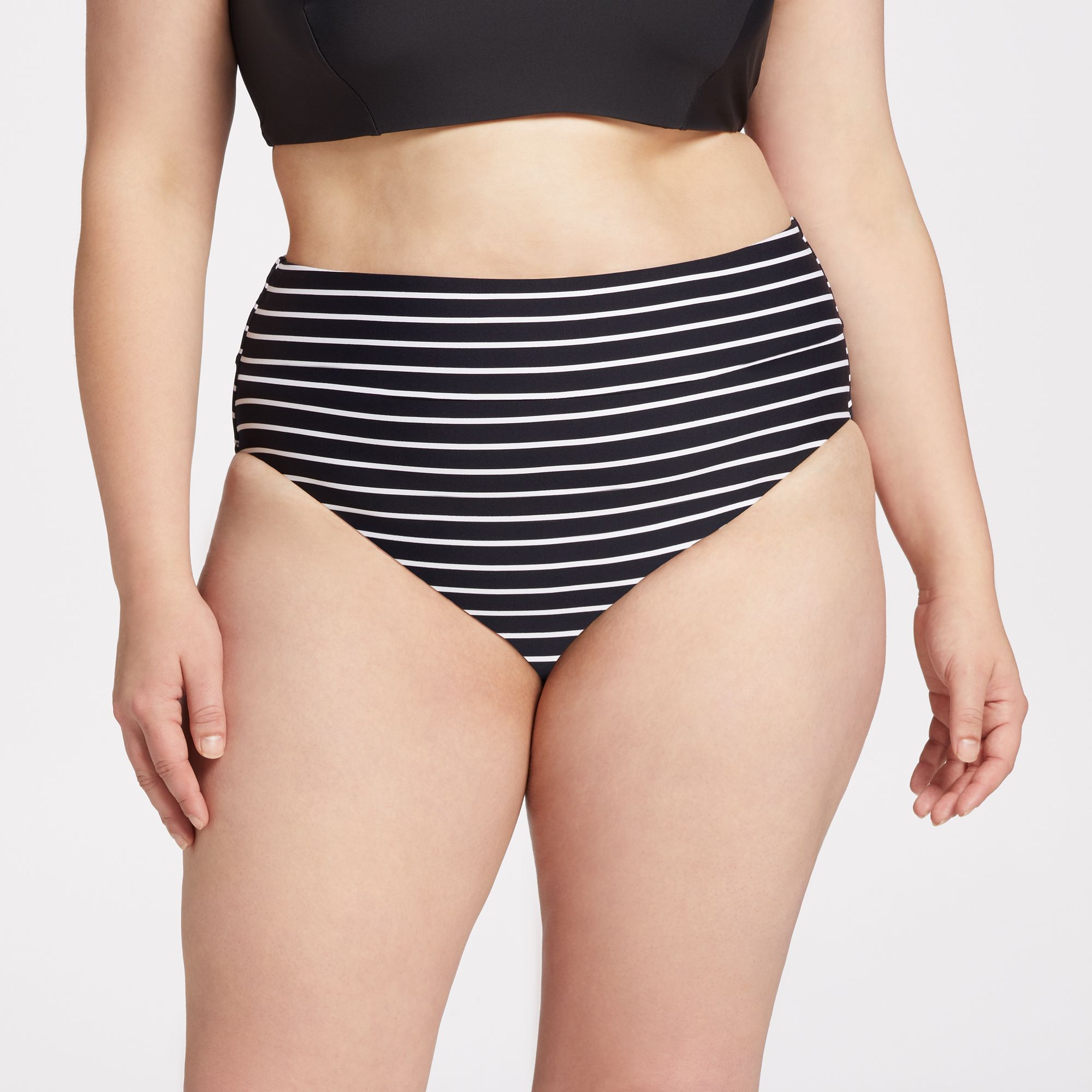 CALIA Women's Mid Rise Wide Banded High Leg Swim Bottoms product image